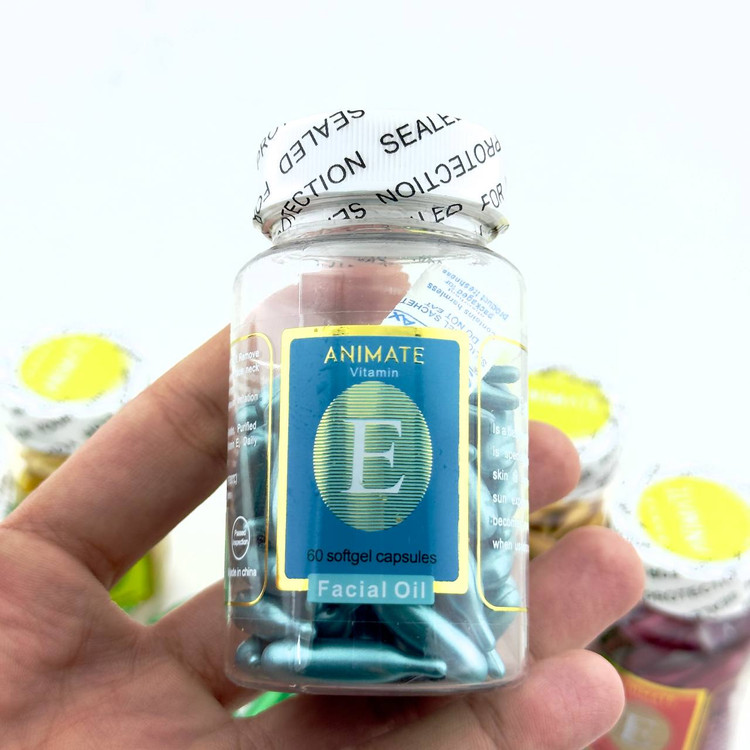 کپسول دور چشم و رفع تیرگی و گودی چشم و ضد چروک ویتامین E انیمیت شصت عددی Animate vitamin e softgel capsules 60pcs