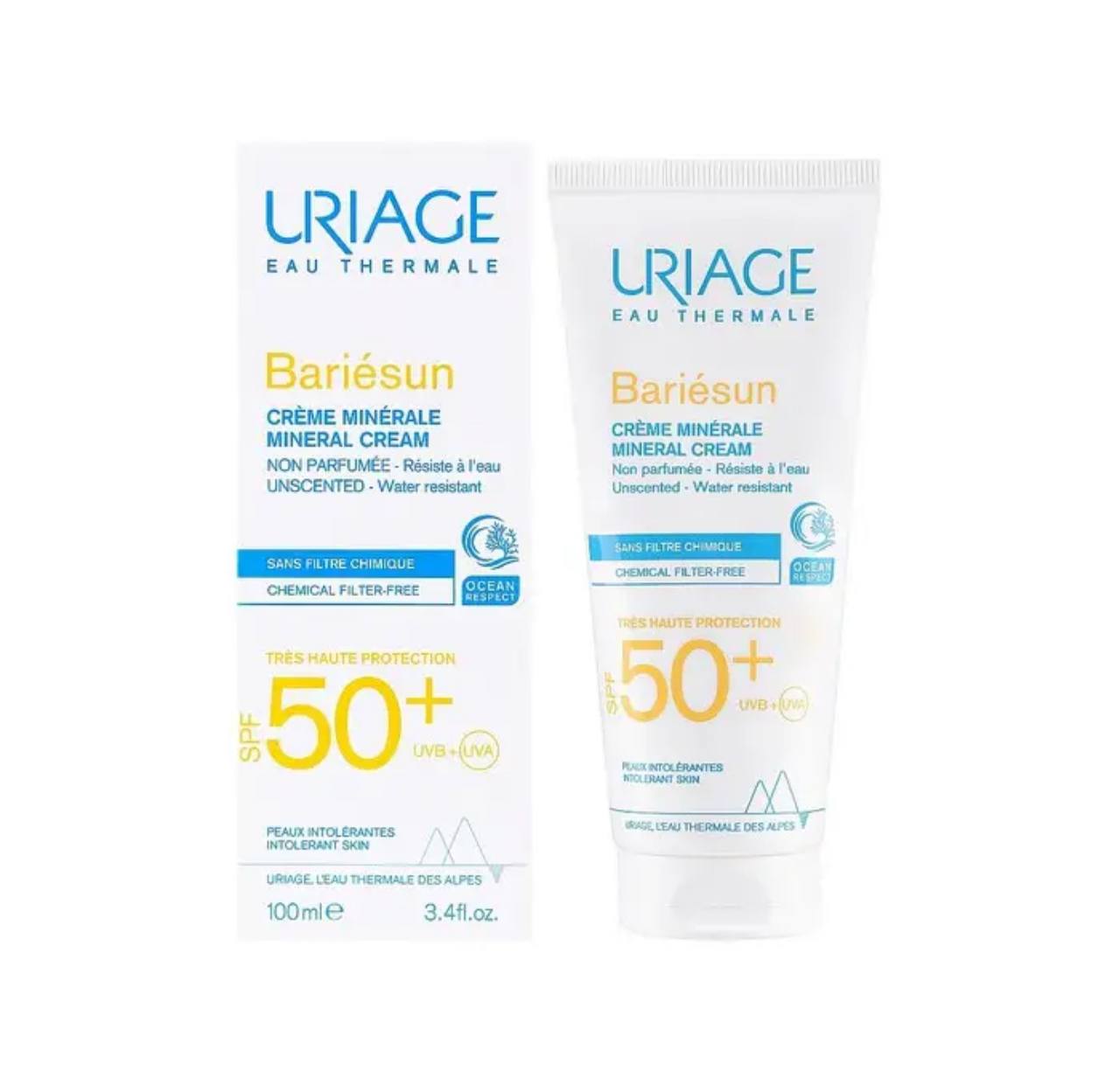 کرم ضد آفتاب مینرال اوریاژ SPF 50+ مقاوم در برابر آب – مناسب پوست‌های حساس